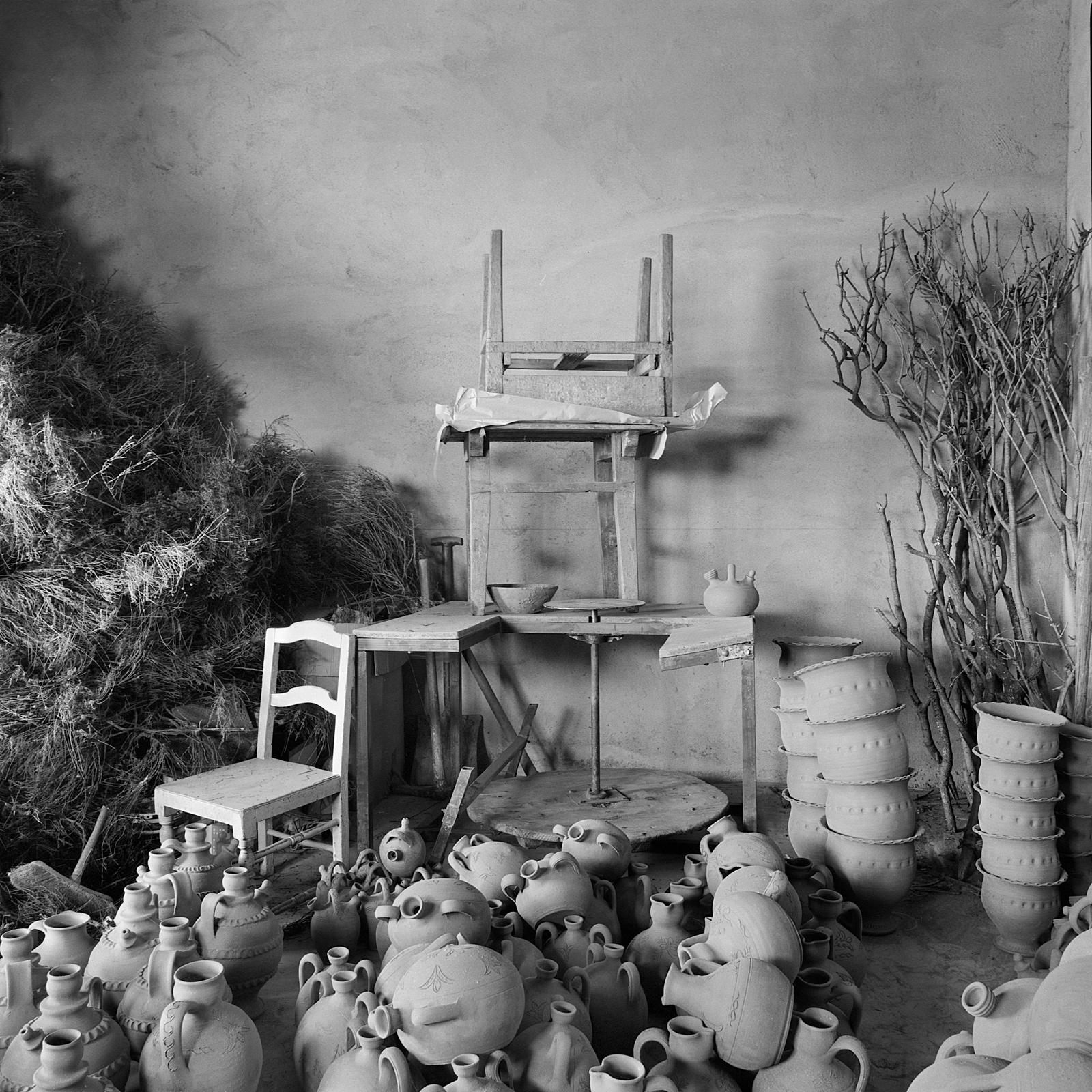 Piezas de barro de los años 90.